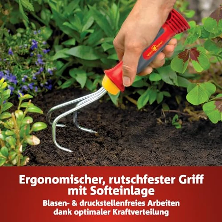 WOLF Garten Handgrubber KA-2K, Wurzelschonendes Lockern und Lüften mit ergonomischem Griff, 7 cm Arbeitsbreite, MADE IN GERMANY – Bild 3