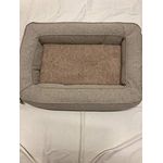 Petlando Lima Ortho Bett, Orthopädisches Hundebett + Katzenbett mit Wendekissen und waschbarem Bezug, grau