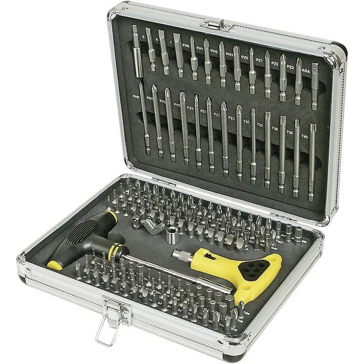 cemon Bit-Set 147tlg. Sicherheits- und Spezial-Bitsatz, Chrom-Vanadium mit langen und extra langen Schäften für schwer zugängliche Schrauben