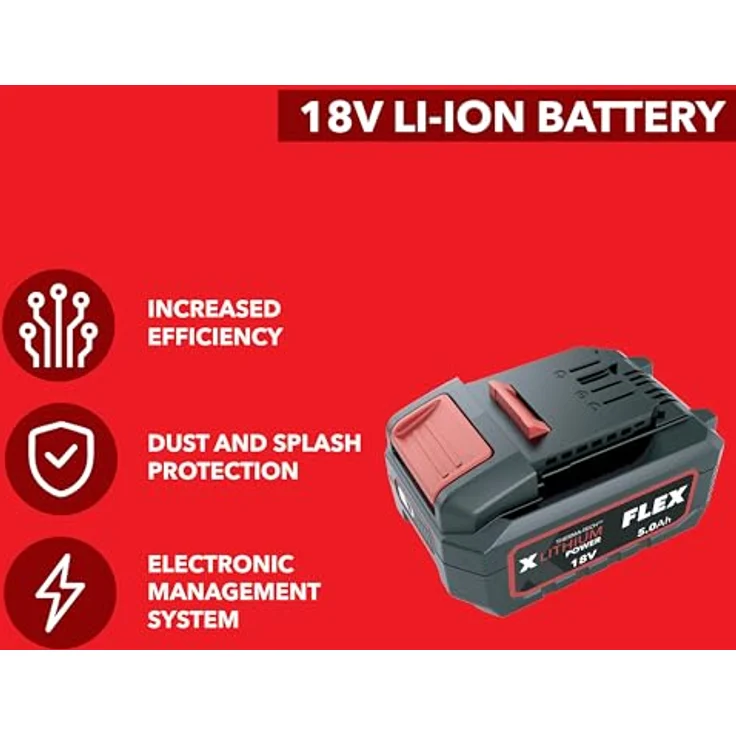Flex AP 18/5.0 532733 Werkzeug-Akku 18V 5Ah Li-Ion mit EMS und Staub- & Spritzwasserschutz – Bild 6