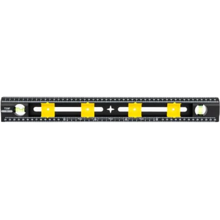 C.K Tools Elektriker-Wasserwaage 500 mm, 3-in-1 mit Lineal, 4 verstellbaren Markierschiebern und Doppel-Skala – Bild 1