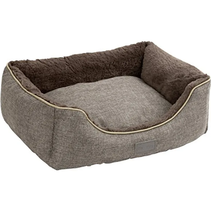 Kerbl 81315 Kuschelbett Samuel, 50 x 40 x 15 cm, silber/dunkelgrau