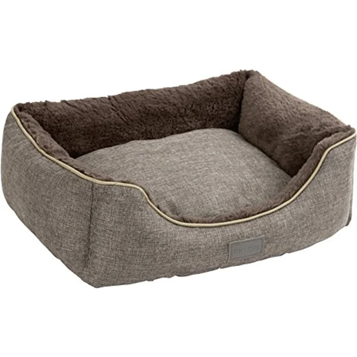 Kerbl 81315 Kuschelbett Samuel, 50 x 40 x 15 cm, silber/dunkelgrau – Bild 1