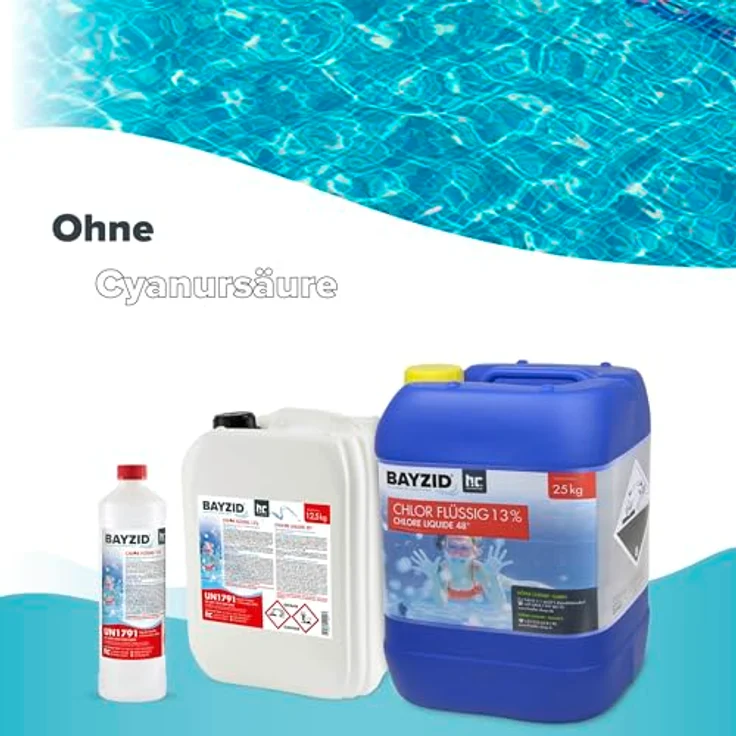 1 x 12,5 kg BAYZID Chlor 13% flüssig für Pools – Bild 7