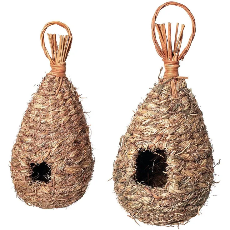 Karlie Nistkasten Vogelnest aus Gras, hochwertiges Naturmaterial in warmbraun