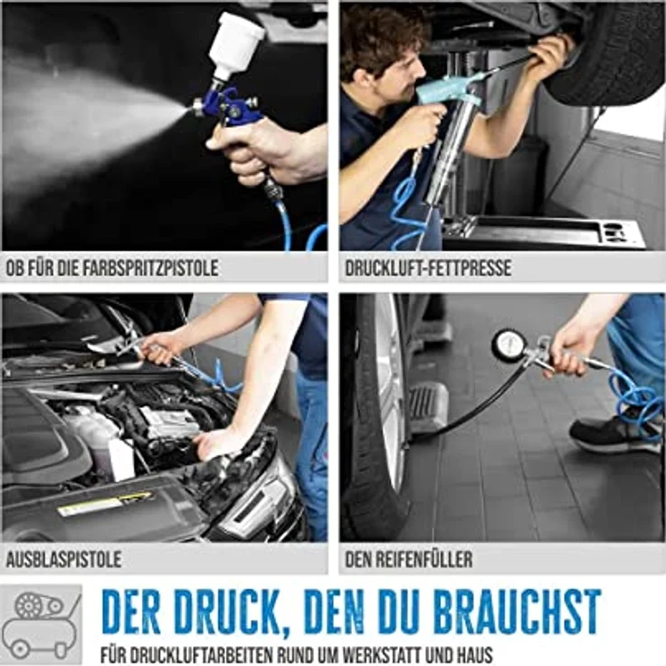 Güde 3-Zylinder Druckluft Kompressor, Druckluftkompressor, Luftkompressor, 551-10-100, 100 l Kessel, 10 Bar, 230 V, 2,2 kW – Bild 4