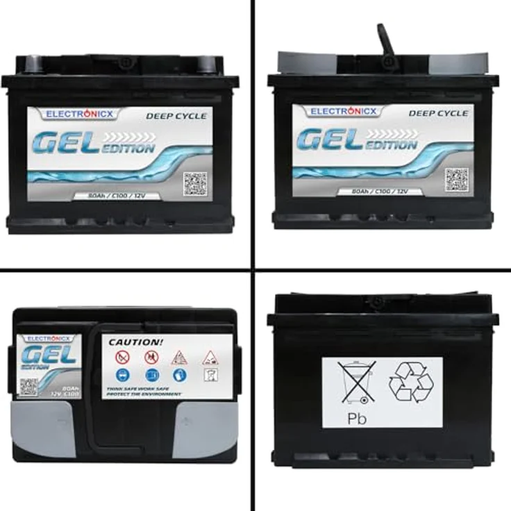 Electronicx Gel Batterie 80 AH 12V, wartungsfrei und gasungsfrei, ideal für Wohnmobil und Boot – Bild 9