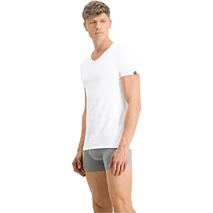 PUMA Poloshirt Puma V Neck Tee, 2er Pack, schwarz/weiß, 100% Baumwolle, sehr bequem und pflegeleicht – Bild 3
