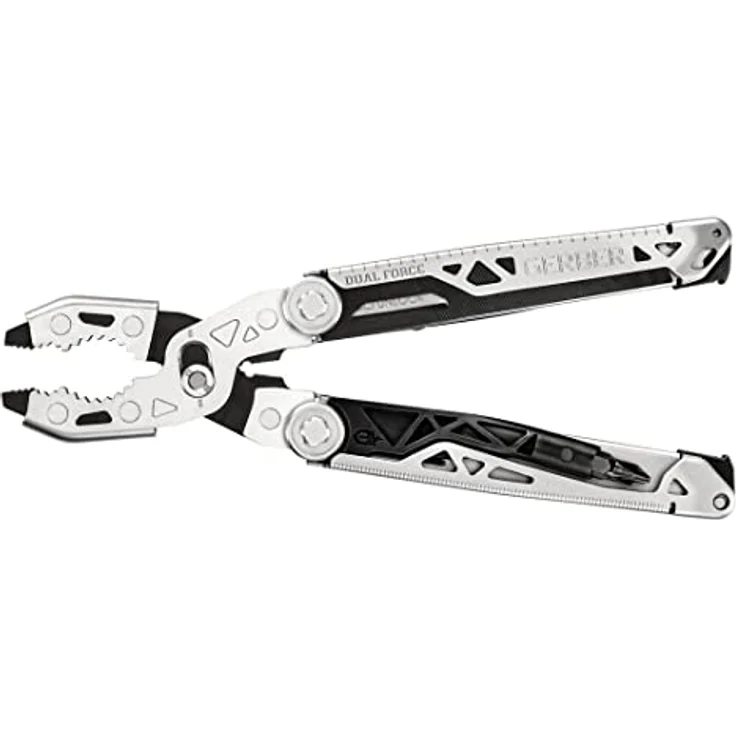 Gerber Multi-Tool Dual Force, 12 Funktionen mit Holster, Einhandöffnung und Frame-Lock, Gesamtlänge 12 cm, 420HC Stahl – Bild 1