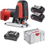 Mafell Akku Performance Stichsäge PS 2-18 im MAX3 18V inkl Akku Ladegerät 91C101, ergonomisches Design und smartes Lichtmanagement, 18 Volt