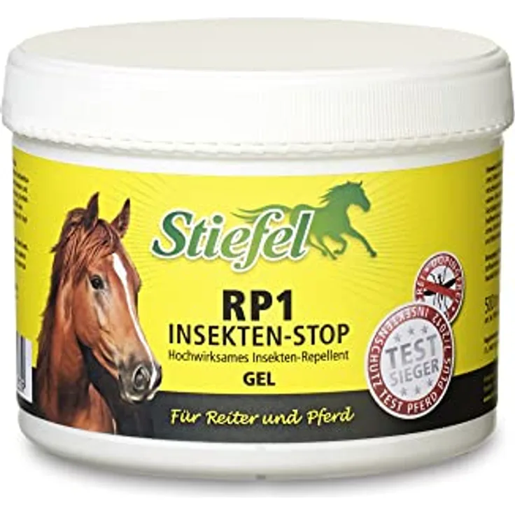 Stiefel RP1 Insekten-Stop Gel für Pferde, hochwirksamer Insektenschutz für Pferd & Reiter, beinahe geruchslos, Fliegenspray gegen Mücken, Bremsen, Zecken, mehrere St&en Wirksamkeit, 500ml