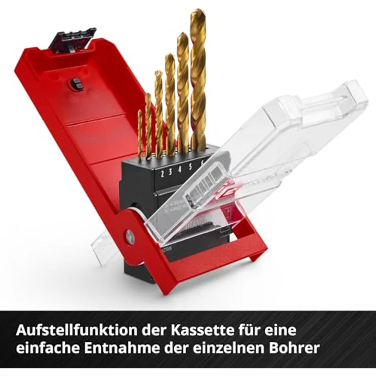 Einhell HSS-G Titan Metallbohrer-Set, 6-teilig mit 135° Split Point Spitze und Aufbewahrungskassette, für Stahl und Aluminium – Bild 8