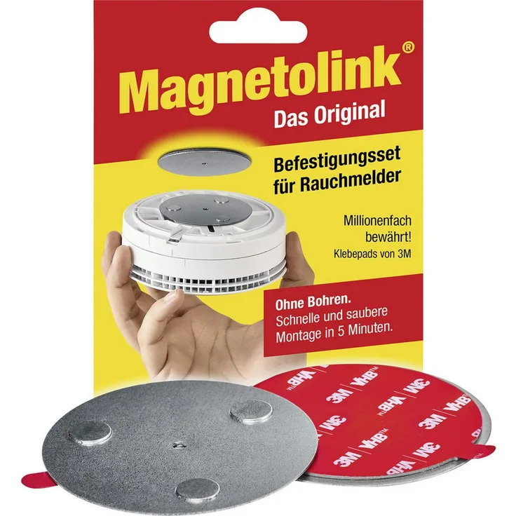 Ei Electronics Magnet-Befestigung für Rauchwarnmelder (x H) 65 m Rauchmelder, schnelle und einfache Installation ohne Bohren, Markenqualität aus Deutschland, 3M-Klebepads