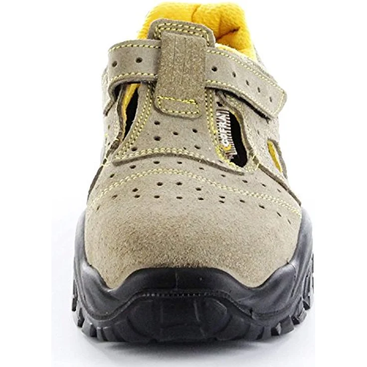 Cofra NT040-000.W37 NEW BRENTA S1 P SRC Sicherheitssandalen, antistatisch, durchtrittsicher, beige/orange, Größe 37 – Bild 8
