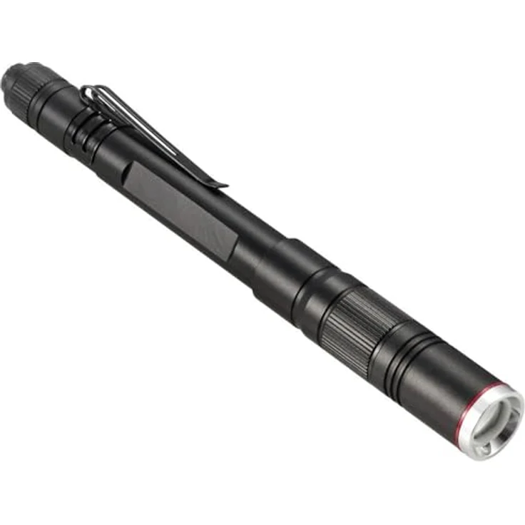 "TOOLCRAFT LED Taschenlampe LED-Akku-Penlight, mit Gürtelclip, verstellbar, mit Stroboskopmodus, schwarz" – Bild 2