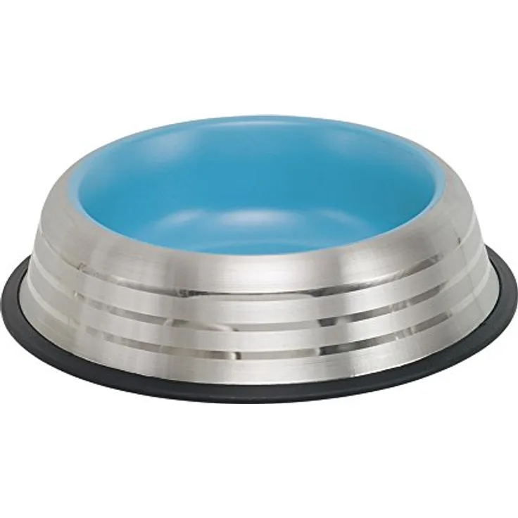 Nobby Edelstahlnapf ROYAL STRIPE, rutschfest hellblau Ø 29,0 cm 1,70 ltr.