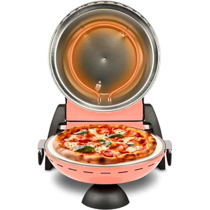 G3Ferrari Delizia G1017715 Pizzaofen, Special Edition in Coral Passion, bis 400°C, mit feuerfestem Wende-Pizzastein und Pizzacutter – Bild 4