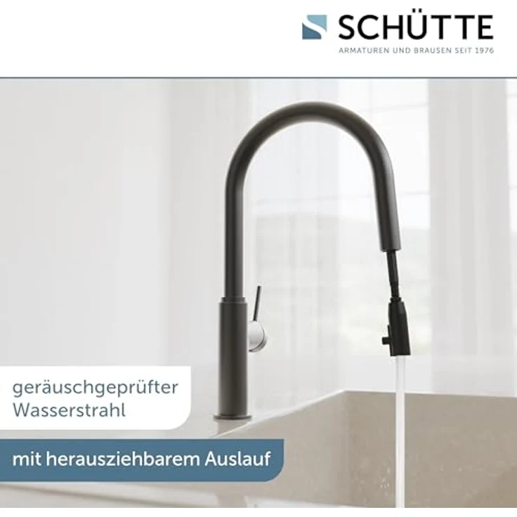 Schütte Spültischarmatur BLACKPOOL, energiesparend, Cold-Start-Funktion, 360° schwenkbar, ausziehbarer Schlauch 150 cm – Bild 10