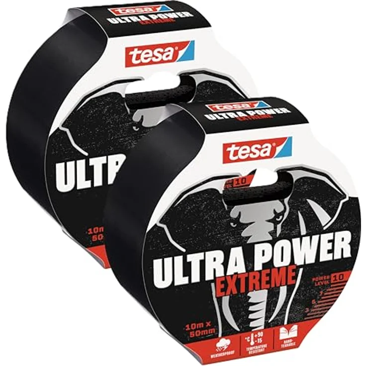 tesa Reparaturband ULTRA POWER EXTREME, 50 mm x 10,0 m – Bild 1