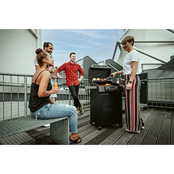Enders® Elektrogrill eCRAVE 2, mit Gussrost, Grillwagen mit viel Stauraum, SIMPLE CLEAN™ Reinigungssystem, 2 leistungsstarke Heizelemente, formstabile Garhaube mit integriertem Thermometer #97116 – Bild 2