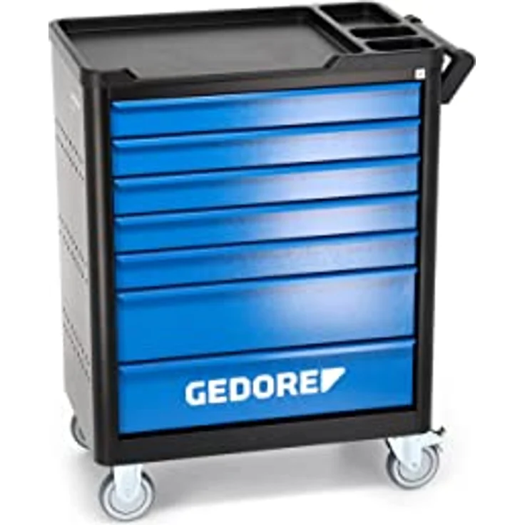 GEDORE Werkzeugwagen workster smartline, Rollwagen mit 7 Schubladen und Arbeitsplattform, Stahlblech, leer, WSL-LB7 – Bild 5