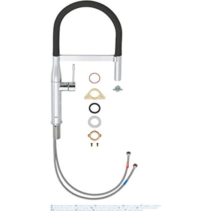 Grohe Essence Einhand Spültischbatterie mit Profibrause und Temperaturbegrenzer - Chrom – Bild 14