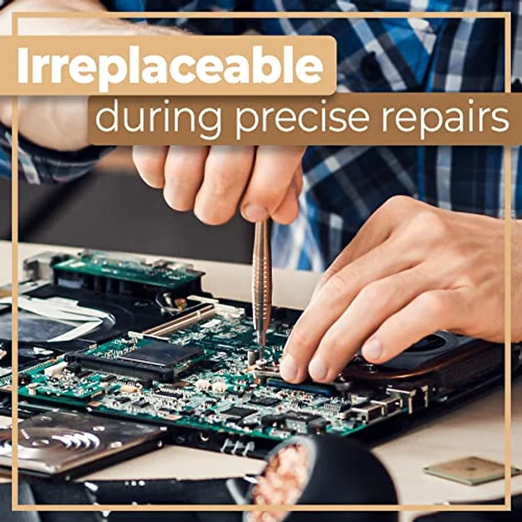 Retoo Mini Schraubendreher Set 25 teilig Präzisions Magnetisierbar Wechseleinsätze Werkzeugset Screwdriver Kit Reparatur Schraubendrehersatz für Handy Laptop PC Tablet Brillen Schwarz-Silber – Bild 5