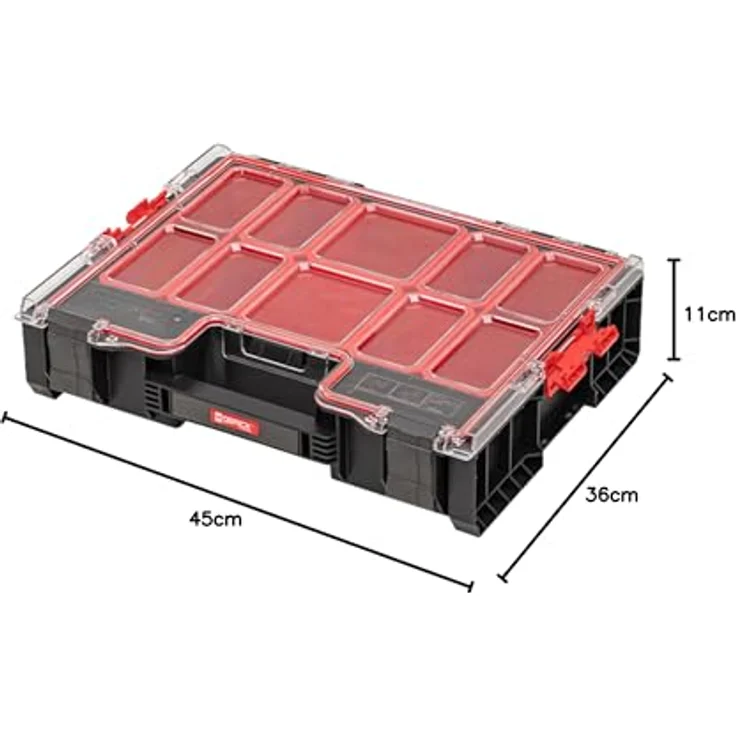 QBRICK System Werkzeugkoffer Qbrick System PRO 300 Organizer 452 x 358 x 110 mm 9 l stapelbar IP54 – Bild 6