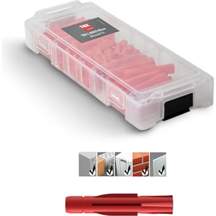 TOX L-BOXX Micro Allround Sortierbox mit Allzweckdübel TRI, 95-tlg, transparent
