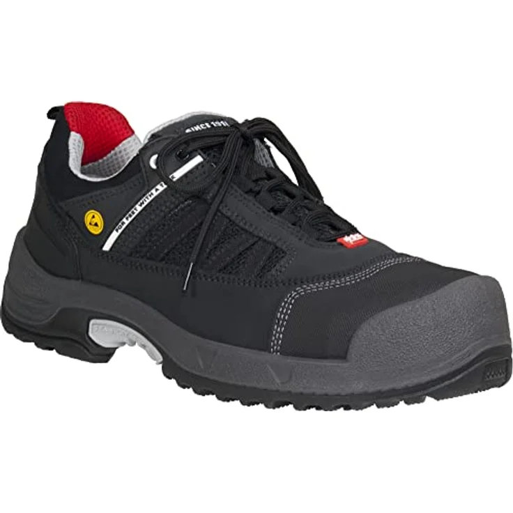 Jalas Halbschuh 3018 Zenit Sicherheitsschuhe S3 schwarz grau rot, Gr. 43, rutschfest, mit Aluminium-Schutzkappe und durchdringungssicherem Einsatz – Bild 5