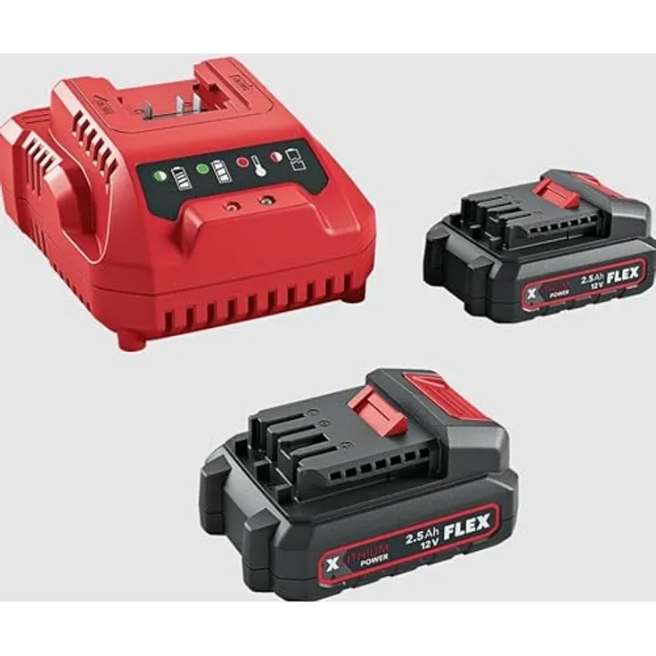 FLEX Flex P-Set 12-22 Q (12 V, 2 Akku-Packs, Ladegerät, Ersatzakku) 531719, langlebig und effizient