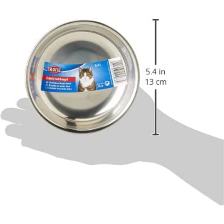 TRIXIE Katzennapf aus Edelstahl, 0.2 l/ø 13 cm, metall - Preisvergleich – Bild 5