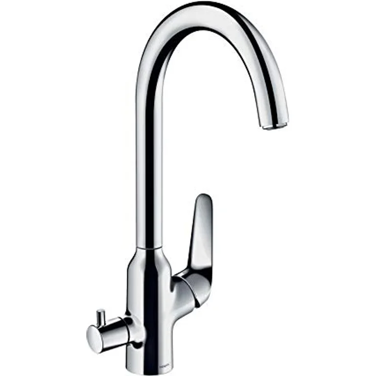 hansgrohe Focus M42 Einhebel-Küchenmischer 220 1jet mit Geräteabsperrventil, Chrom – Bild 1