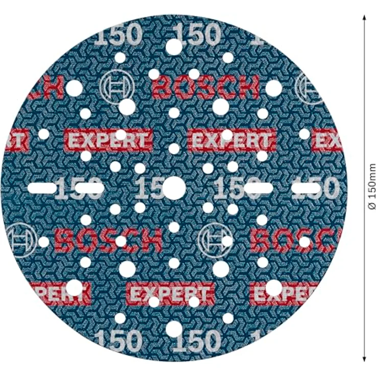Bosch 6x EXPERT O780 Folienschleifscheibe, 150 mm, Körnung 150, für Hartholz und Farbe auf Holz, mit Klettverschluss – Bild 3