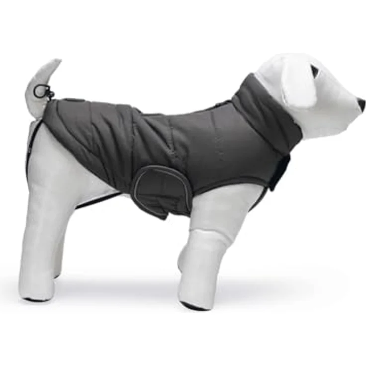Designed By Lotte Hundepullover Zhanti - Hundemantel - Grau - 28 cm, wasserdicht, Samt gefüttert, elastische Beinschnüre – Bild 3