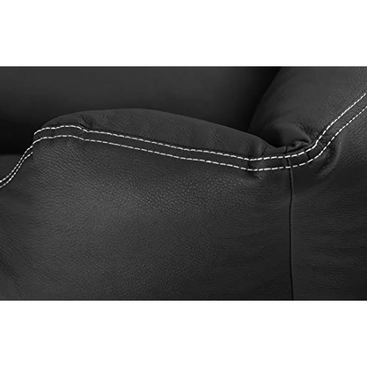Knuffelwuff Leder Hundebett Sidney Schwarz XXL – Bild 3