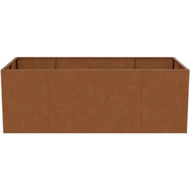 Floraworld Hochbeet Cortenstahl 200 x 100 x 70 cm, langlebig mit rustikaler Patina für Pflanzen und Gemüse – Bild 2