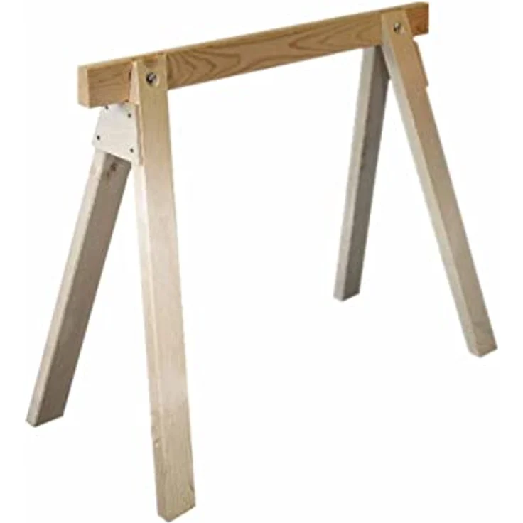 Hawe Arbeitsbock 807.02, Robust und belastbar, Unterstellbock, Werkstattbock aus Fichtenholz, 870x750mm – Bild 2