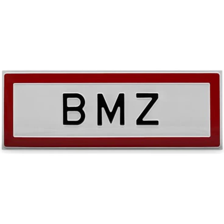 Betriebsausstattung24 BMZ Hinweisschild Brandschutz, Aluminium geprägt, wetterfest, 59,4x21 cm, Made in Germany – Bild 1
