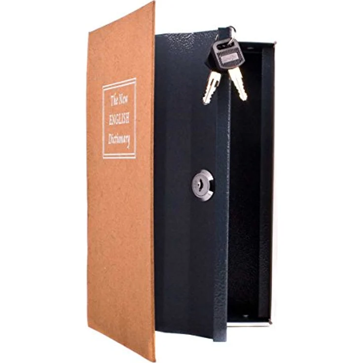 Buchtresor XXL Buchsafe Tresor Büchersafe Geldkassette als Buchattrappe Bücherregal-tresor für Zuhause und auf Reisen Wertsachen-Versteck Geheimversteck-Safe in Buch Optik mit 2 Schlüssel – Bild 2