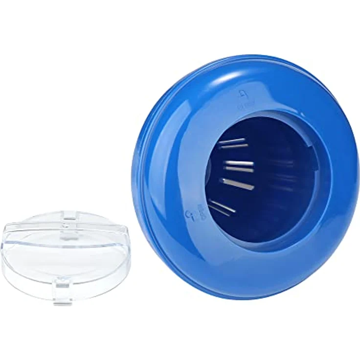 com-four® 2x Dosierschwimmer für den Pool, Chemikalienspender für Chlor- oder Bromtabletten, blau-weiß, regulierbare Dosierung, großes Fassungsvermögen – Bild 4