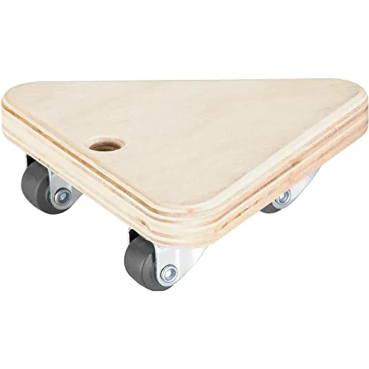 Transporthilfe MM 1313, 14 x 14 x 14 x 4,5 mm, softe Rollen Ø 20 mm, Multiplexplatte Birke FSC®, Tragkraft 100 kg