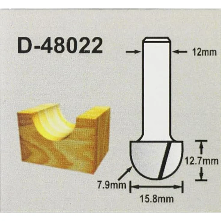 Makita Hohlkehlfräser D-48022, 15,8 mm, Zubehör & Verbrauchsmaterial – Bild 2