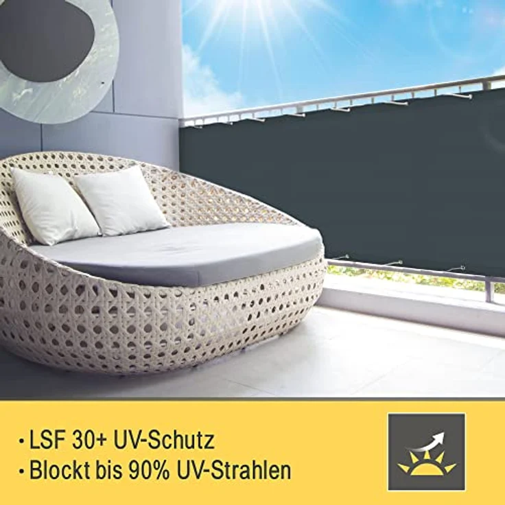 Sol Royal SolVision PES Balkonumspannung PB2 300x90cm Anthrazit – Bild 3