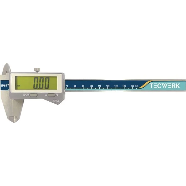 NORDWEST Messschieber DIN 862, digital IP67 150mm mit Feststellschraube und LCD-Anzeige, unempfindlich gegen Staub und Wasser