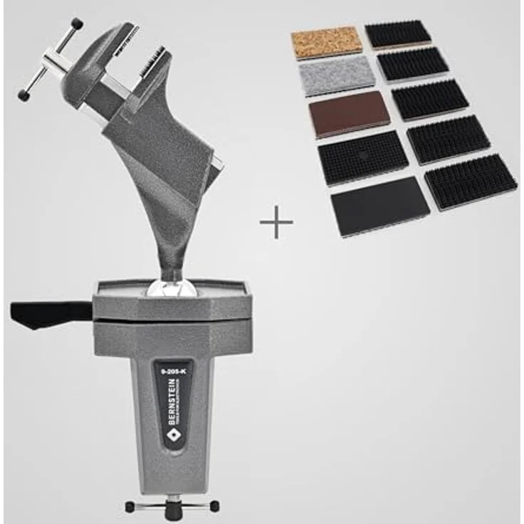 BERNSTEIN TOOLS FOR ELECTRONICS Gelenkschraubstock Kugelgelenk-Schraubstock SPANNFIX zum Anklemmen (Klett)+9-900-K50-SET, ergonomische Haltung, verschiedene Spannbacken, magnetische Anbringung – Bild 8