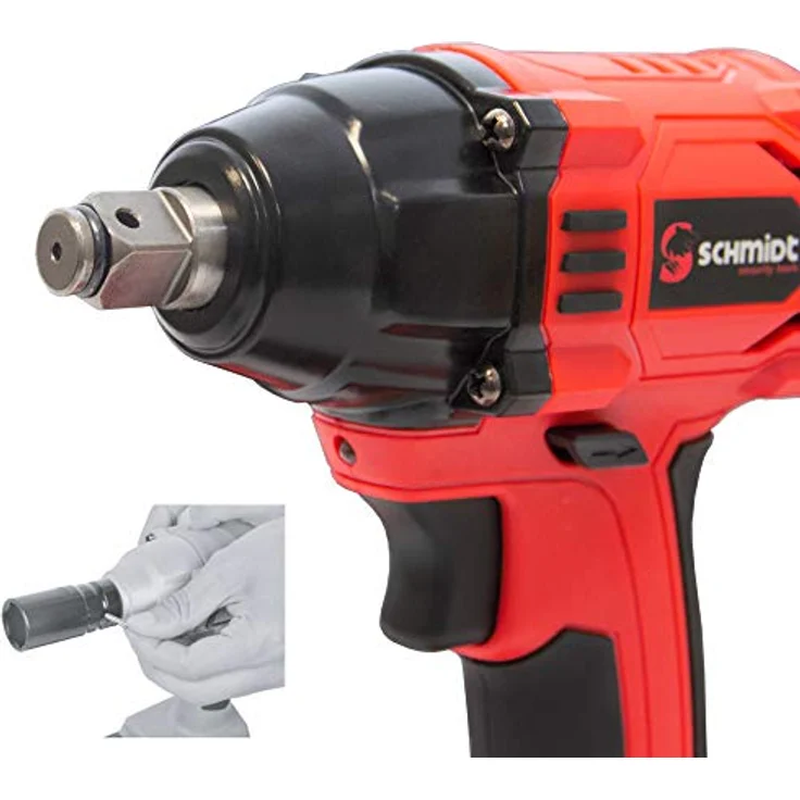 SCHMIDT security tools Akku-Schlagschrauber IW-320 - Kabellos, 320Nm, Li-Ion 20V, LED-Licht, Vierkantaufnahme in robustem Transportkoffer – Bild 5