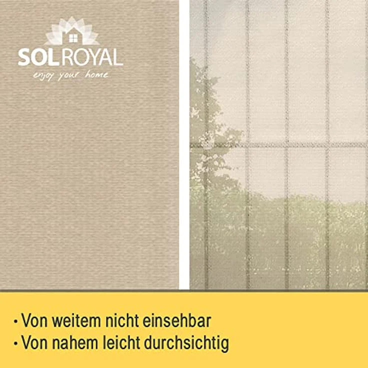 Sol Royal SolVision HDPE Balkonumspannung HB2 500x90cm Creme – Bild 4