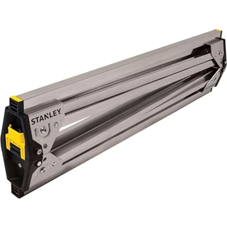 STANLEY Gerüst STST81337-1, klappbarer Aluminium-Arbeitsbock, bis 450 kg belastbar, Zwillingspack mit Metallschiene, rutschfeste Gummiauflage – Bild 3