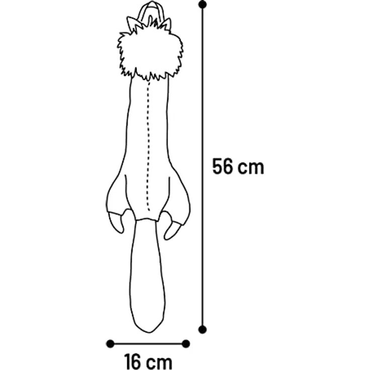 Flamingo HS Kiki LÖWE, Plüsch Tierspielzeug in Orange, 16x56x6 cm – Bild 3